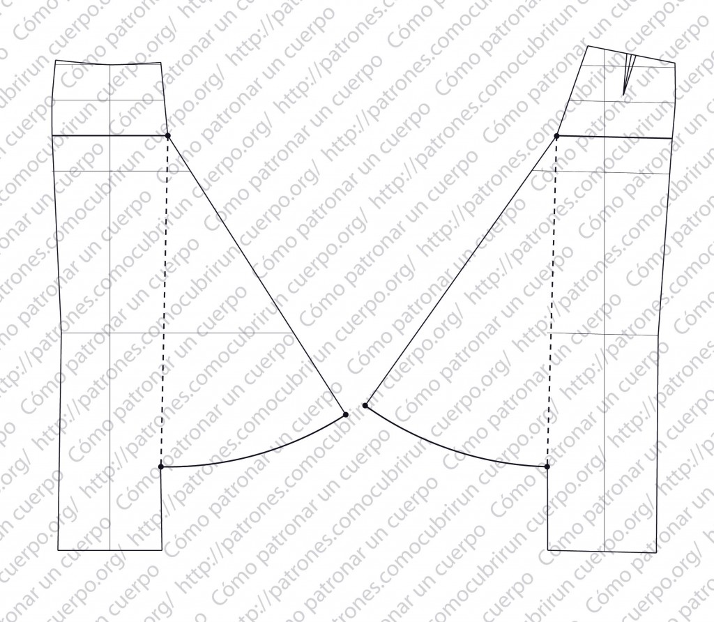 Pantalón-sarruel de ocho cinturones. Mod.P2013-001-20131025